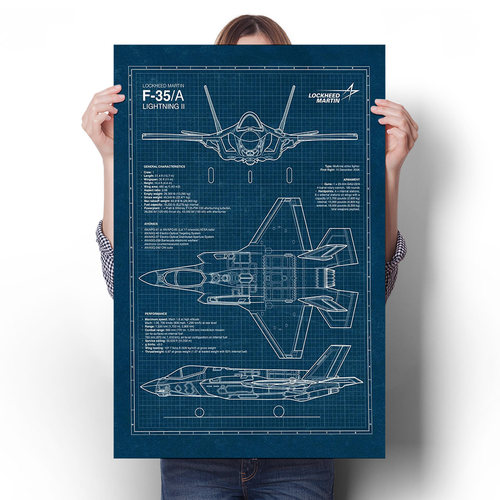 F35战斗机海报军迷墙贴画电竞房挂画大学寝室歼20飞机装饰壁画