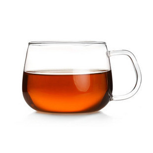 透明水杯大肚咖啡牛奶带把盖早餐