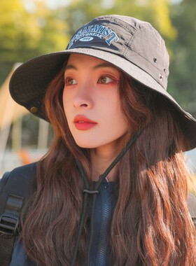 渔夫帽户外韩版女夏季登山帽