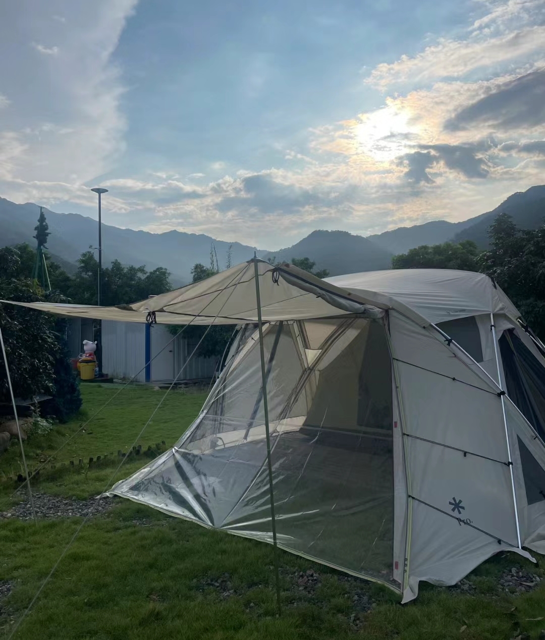 户外运动帐篷透明TPU门帘观景看雪防风柴火炉保温门窗帘定制