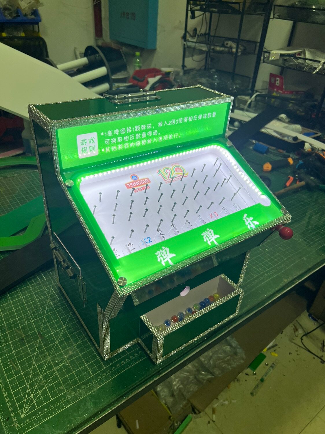 弹珠抽奖道具发光充电互动巡游活动啤酒中奖