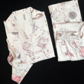 家居服套装 2025秋季 高级感轻奢风长袖 长裤 新款 冰丝睡衣女明星同款