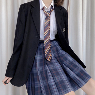 夜莺与玫瑰 少女选修课原创jk格裙深蓝校供感夏季现货tr面料