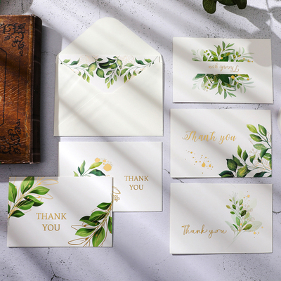 通用款烫金祝福带信封贺卡卡片