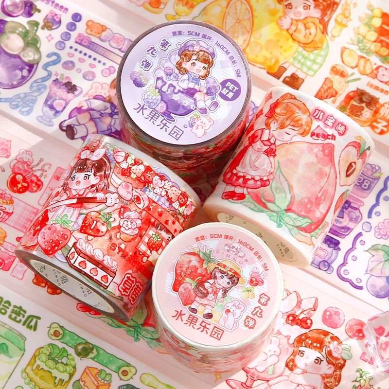 芯陌闪闪特油胶带新品第九弹限定全套可爱风人物贴纸装饰手账胶带