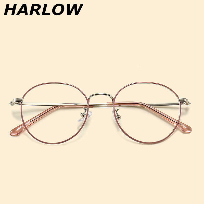 粉色眼镜框小脸女可爱日系近视圆形镜框轻款潮复古超轻金属眼镜架,ZIPPO/瑞士军刀/眼镜,眼镜架,淘宝优惠券,粉丝福利购,淘宝优惠卷