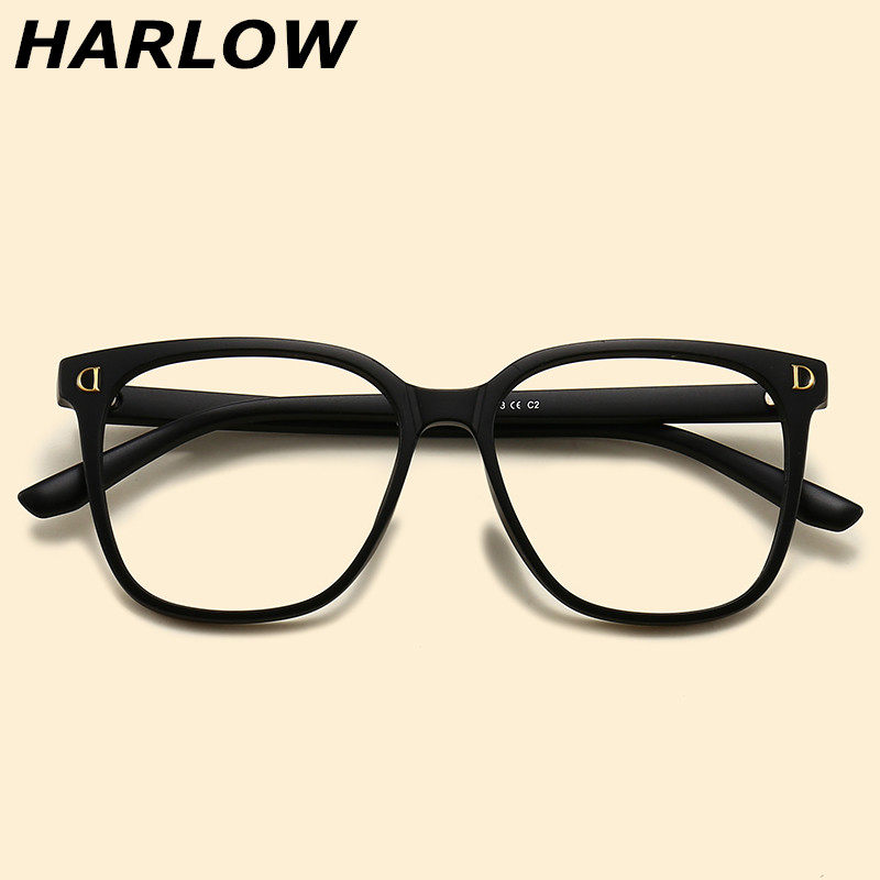 黑色眼镜框男女黑大边框磨砂tr90轻巧近视眼镜素颜复古潮流眼镜架