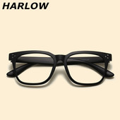 磨砂黑色眼镜框男女潮粗框带铆钉复古近视眼镜大方框TR90眼镜架轻