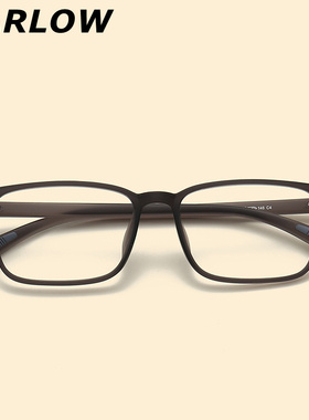 磨砂灰色眼镜框镜架理工男方形圆脸复古日系TR90近视可配散光镜片