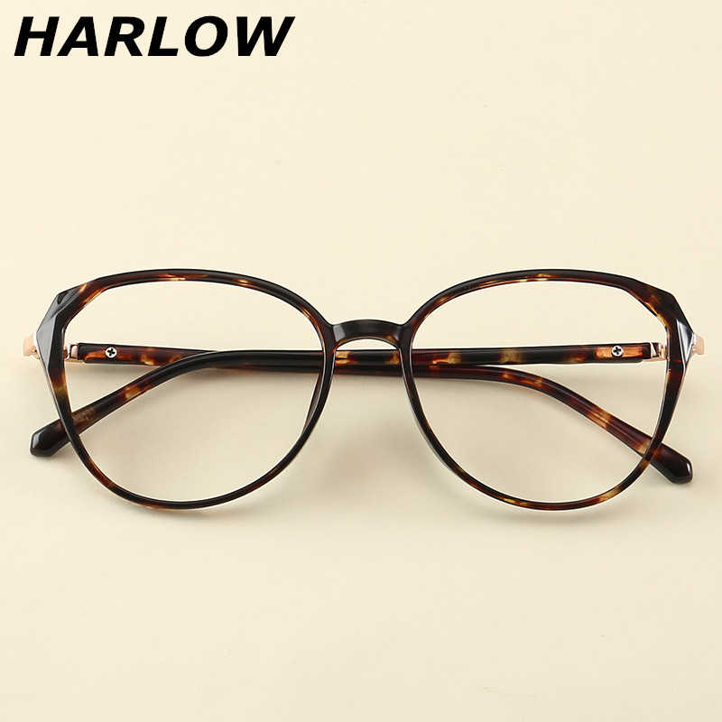 豹纹眼镜框女圆脸时尚近视韩版潮玳瑁色镜框女显瘦tr90超轻眼镜架