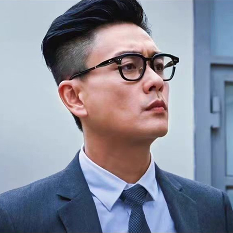 黄宗泽同款眼镜近视男款日系港风美式复古板材高级感黑框可配度数