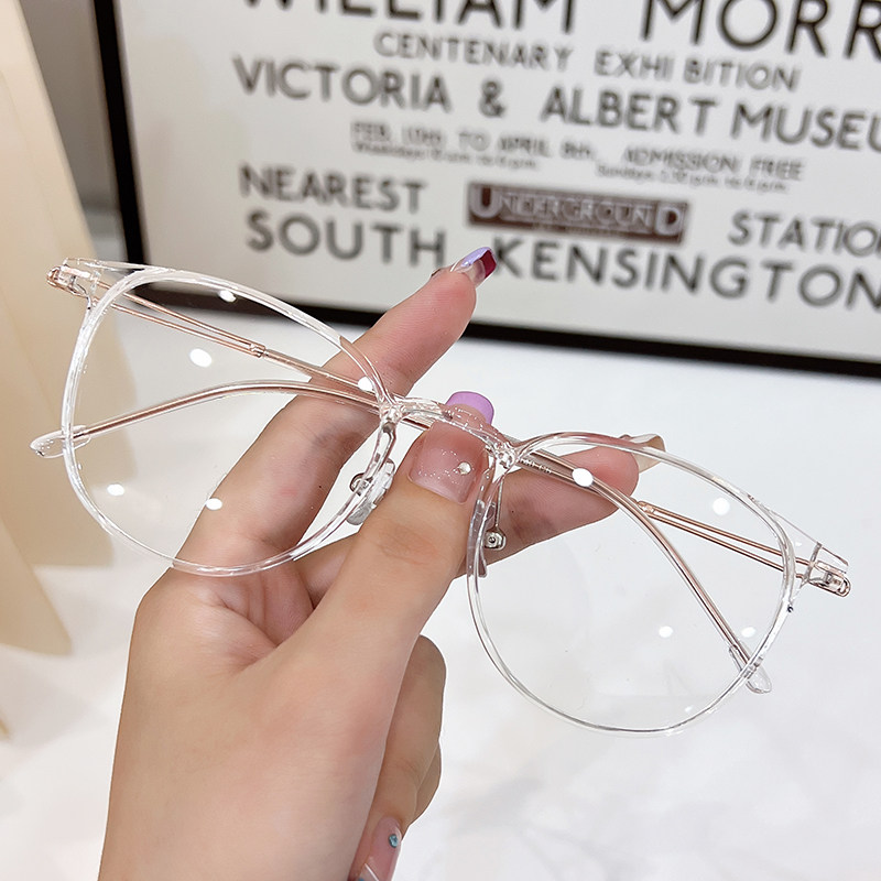超轻透明眼镜近视女可配有度数镜片防蓝光TR90素颜眼镜框镜架女款