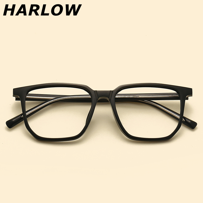 黑色眼镜框镜架男女可配近视时尚方圆脸素颜近视一体式鼻托日系潮