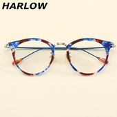 2019新款 玳瑁眼镜框女网红花玳瑁色圆脸复古大脸显瘦女近视眼镜架