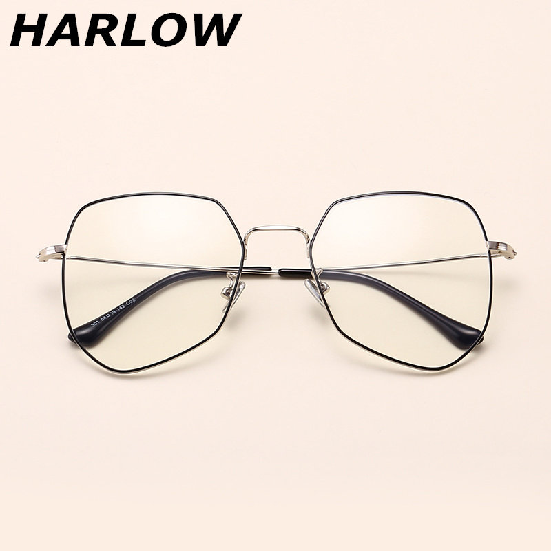 黑灰蚂蚁情侣眼镜框男女网红款复古大脸显瘦近视大框眼镜架个性潮