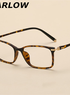 玳瑁眼镜框女韩版潮近视眼镜复古豹纹圆脸韩国塑钢眼镜架方脸舒适