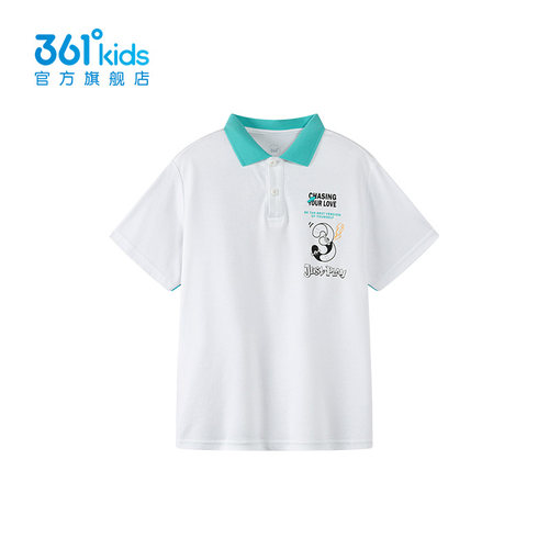 【商场同款】361度童装男童短袖POLO衫2025年夏季新款柔肤棉T恤