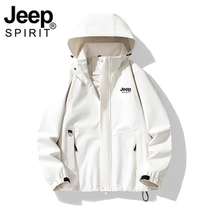 JEEP冲锋衣男女款春秋季2024新款防风防水情侣夹克户外登山服外套