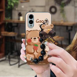 适用富士通F-52E/Fujitsu Arrows We2手机壳小熊手链简约创意