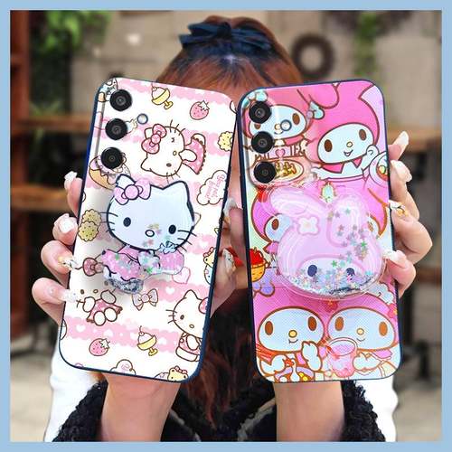 适用三星S24FE/SM-S721手机壳简约支架新款卡通青春个性透明搞怪