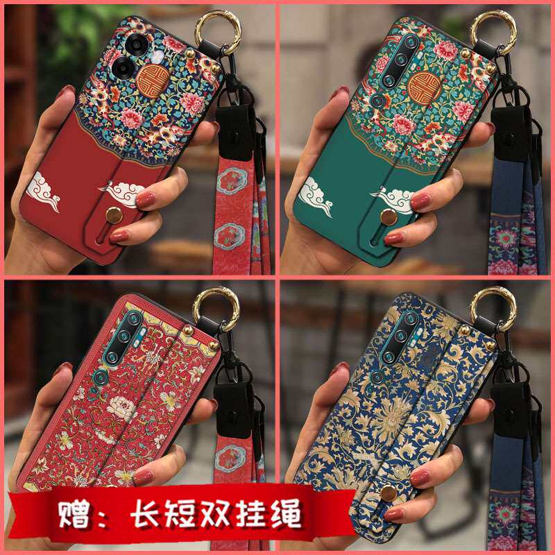 适用OPPO A6 4G 海外版手机壳简约支架中国风男女款奢华防尘液态
