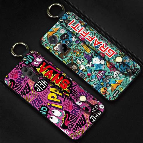 适用小米Poco M7 Pro 5G手机壳纯色指环硅胶新款搞怪趣味涂鸦