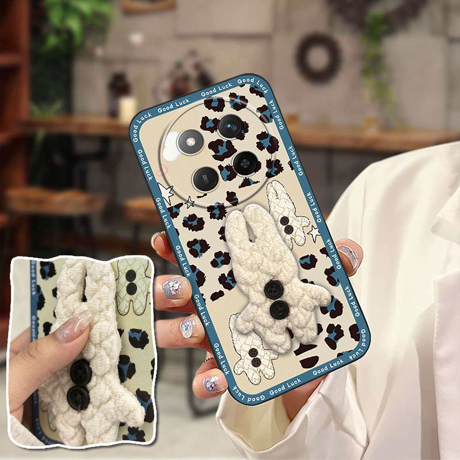 适用华为荣耀X60 Pro/X9C 5G手机壳创意简约刺绣毛绒青春布贴3D