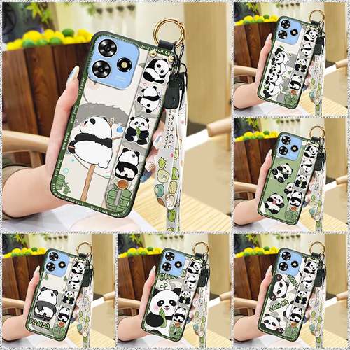 适用中兴Blade A73 4G/V50 Smart手机壳腕带质感情侣卡通软壳