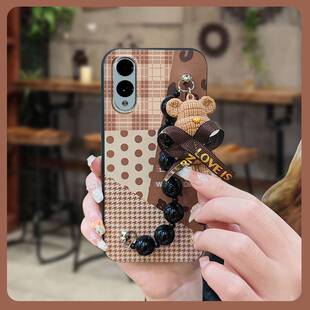 适用富士通F-52E/Fujitsu Arrows We2手机壳卡通软壳小熊手链