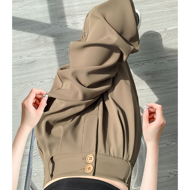 秋季西裤阔腿裤女咖色西装裤女裤子薄款2025新款高级感垂感休闲裤