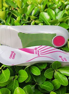 外贸正品SOFSOLE内八字脚 轻扁平足后跟炎筋膜男女硅胶七分鞋垫