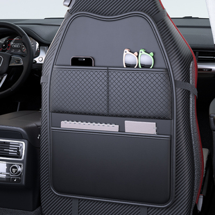 车载收纳挂袋汽车一体系运动座椅后背收纳袋后座后排防踢垫放置盒