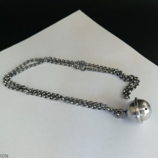 时尚复古做旧铃铛吊坠民族风999足银手工私人订制纯银首饰项链