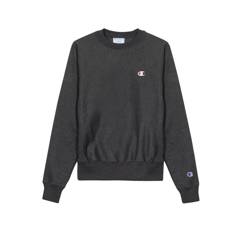 champion/冠军 秋冬新款男圆领加绒套头卫衣休闲时尚潮流简约百搭