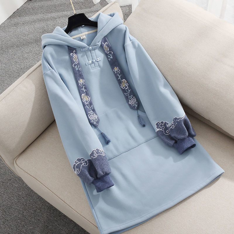 中汉服改良连衣裙女2025年秋冬