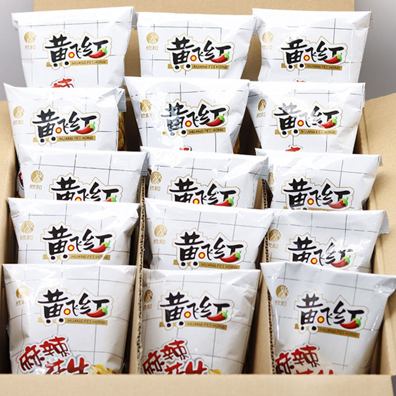 黄飞红麻辣花生70g*5袋休闲零食下酒菜即食欣和黄飞鸿麻辣花生米