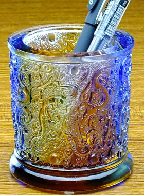 琉璃笔筒办公桌摆件男士高档创意送同事离职礼物纪念退休领导实用