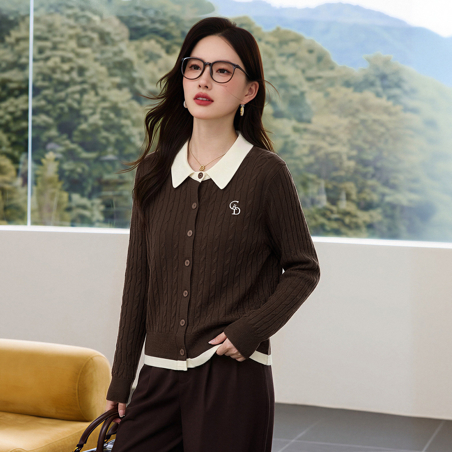 年轻妈妈含羊毛针织衫女时尚减龄