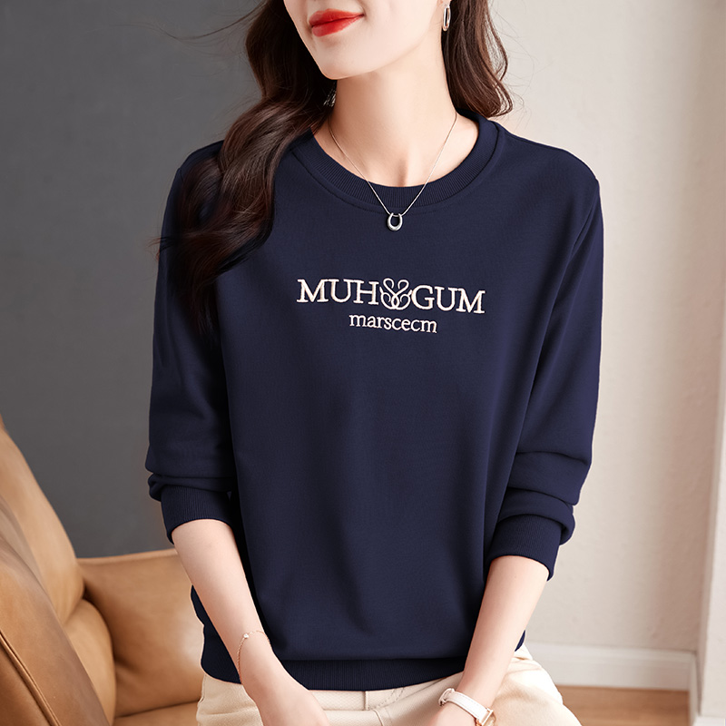 圆领女士卫衣春秋款2025年新款秋季女装中年高端上衣时尚洋气外套