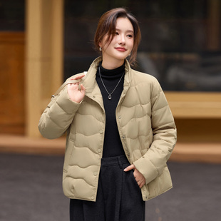 冬季轻薄羽绒外套女2025新款爆款时尚洋气小个子立领短款保暖上衣