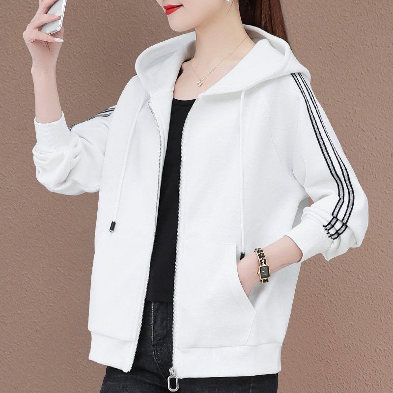 连帽开衫卫衣女春秋薄款2024年新款秋装时尚上衣中年洋气妈妈外套