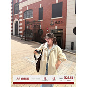 上衣 大气英伦风短款 老章和小胖PONGKIK假两件懒人风衣秋季 新款