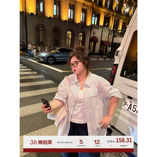 老章和小胖PONGKIKI韩系清冷感衬衣早秋女装2025新款高智长袖衬衫