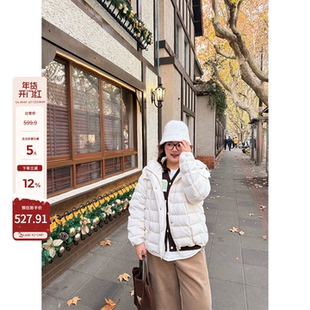 老章和小胖PONGKIKI云朵三星90白鸭绒羽绒服女大码冬季排骨羽绒衣