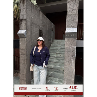 胖mm显瘦吊带 毛毛蕾丝花边两件套开衫 老章和小胖PONGKIKI大码 女装