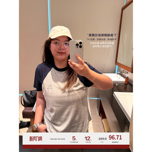 T胖mm正肩上衣 莱赛尔凉感棉插肩短袖 老章和小胖PONGKIKI大码 女装