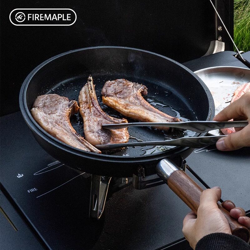 火枫山宴铸铝套锅多功能露营折叠煎锅微压轻便户外野餐不粘炖锅