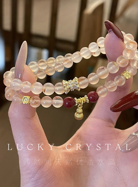 偶然间 又润又嫩！上手自带柔光滤镜！飘花南红手串朱砂手链