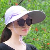 女士遮阳帽沙滩帽 韩版 大檐可折叠 太阳帽子夏防紫外线防晒帽 包邮