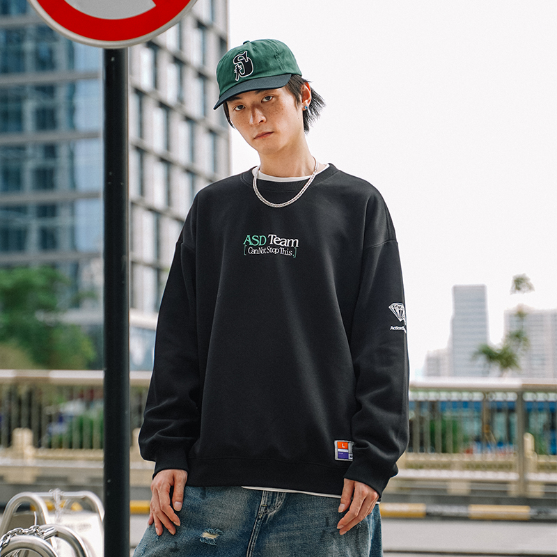 ACTIONS标语基础圆领卫衣